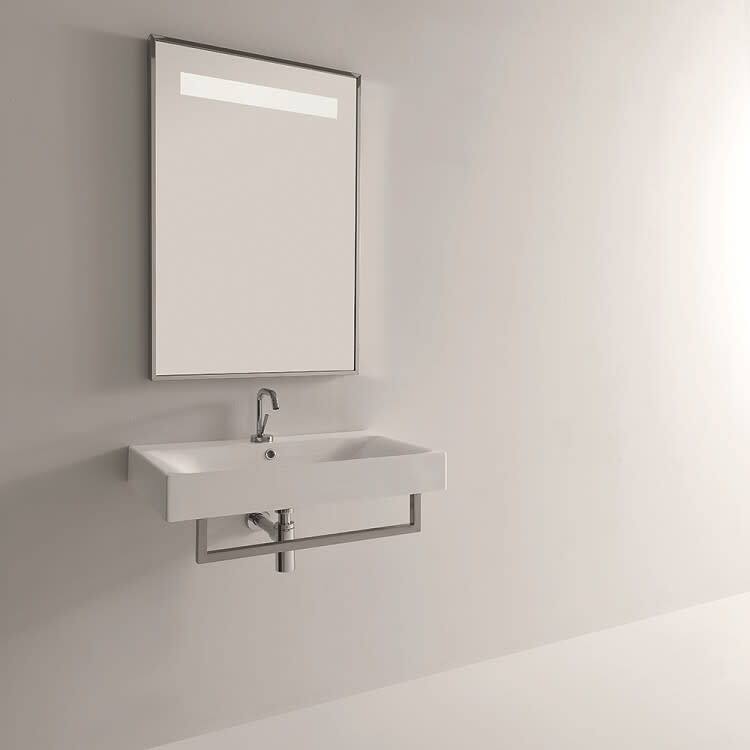 WS Bath Collections 27-5/8" Ceramic Wall Mounted / Vessel Bathroom