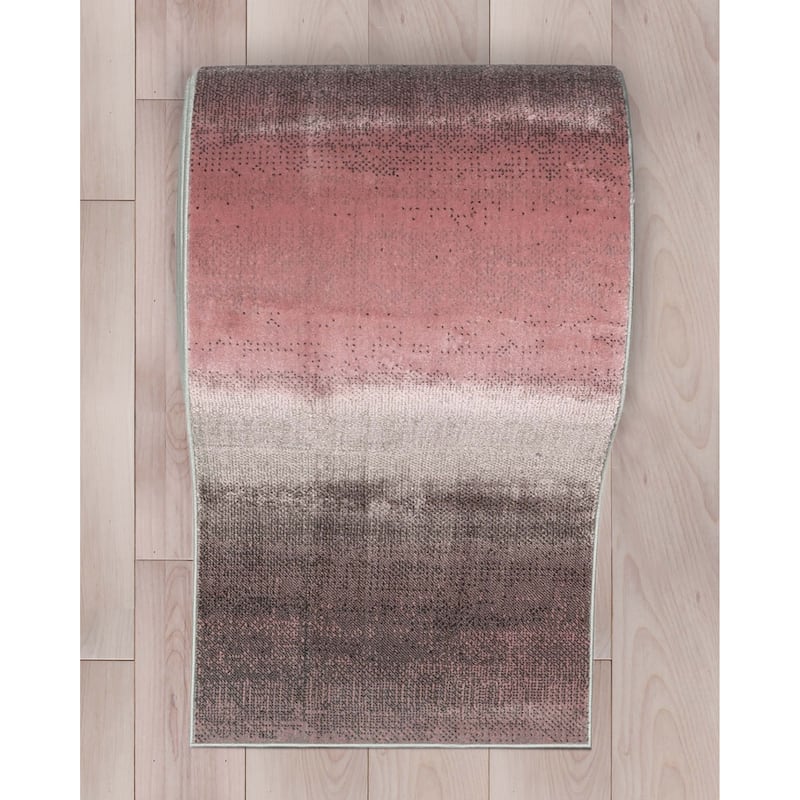 Custom Size Runner Barclay Eslem Ombre Modern Stair Rug -27 Inch Wide