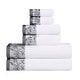 preview thumbnail 53 of 69, Superior Wisteria Cotton Floral Jacquard 6 Piece Bathroom Towel Set