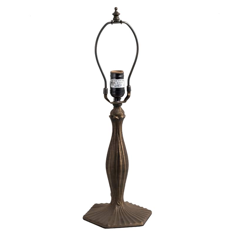 Meyda Tiffany 10470 Deco 15" Tall Lamp Base - Mahogany Bronze
