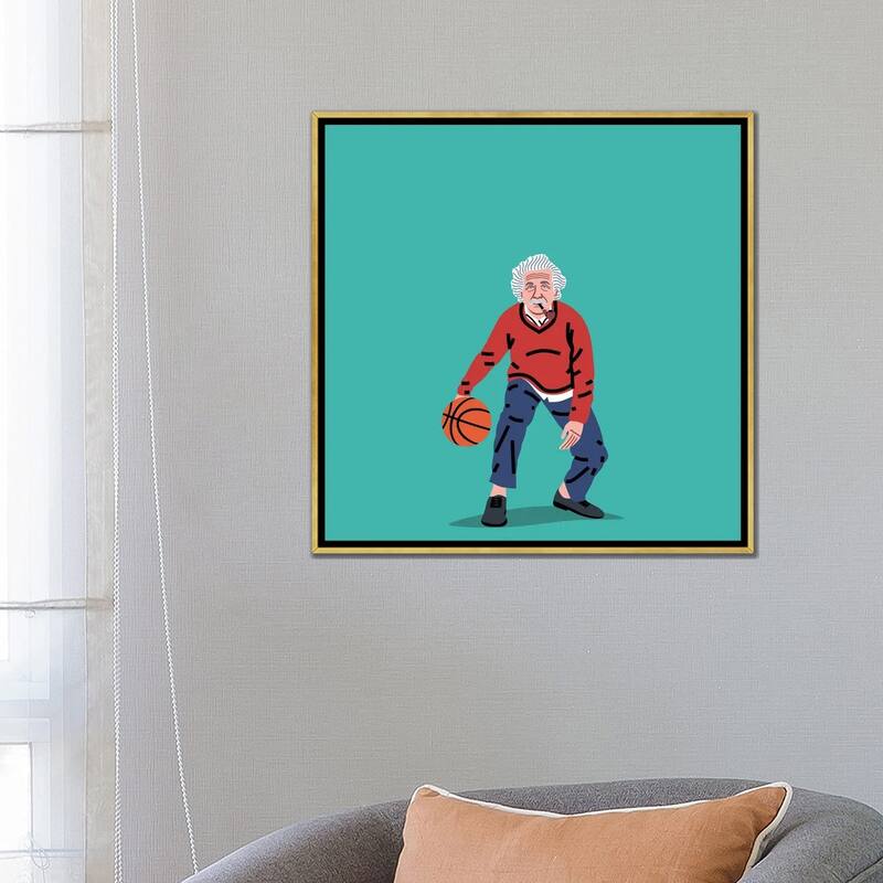 iCanvas "Balling Einstein" by Elad Shagrir Framed Canvas Print