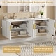 preview thumbnail 26 of 38, GDFStudio - Marwood Vintage Double Bathroom Vanity Set with 3 Holes Single Ceramic Sink & Soft Closing Doors - 60'W