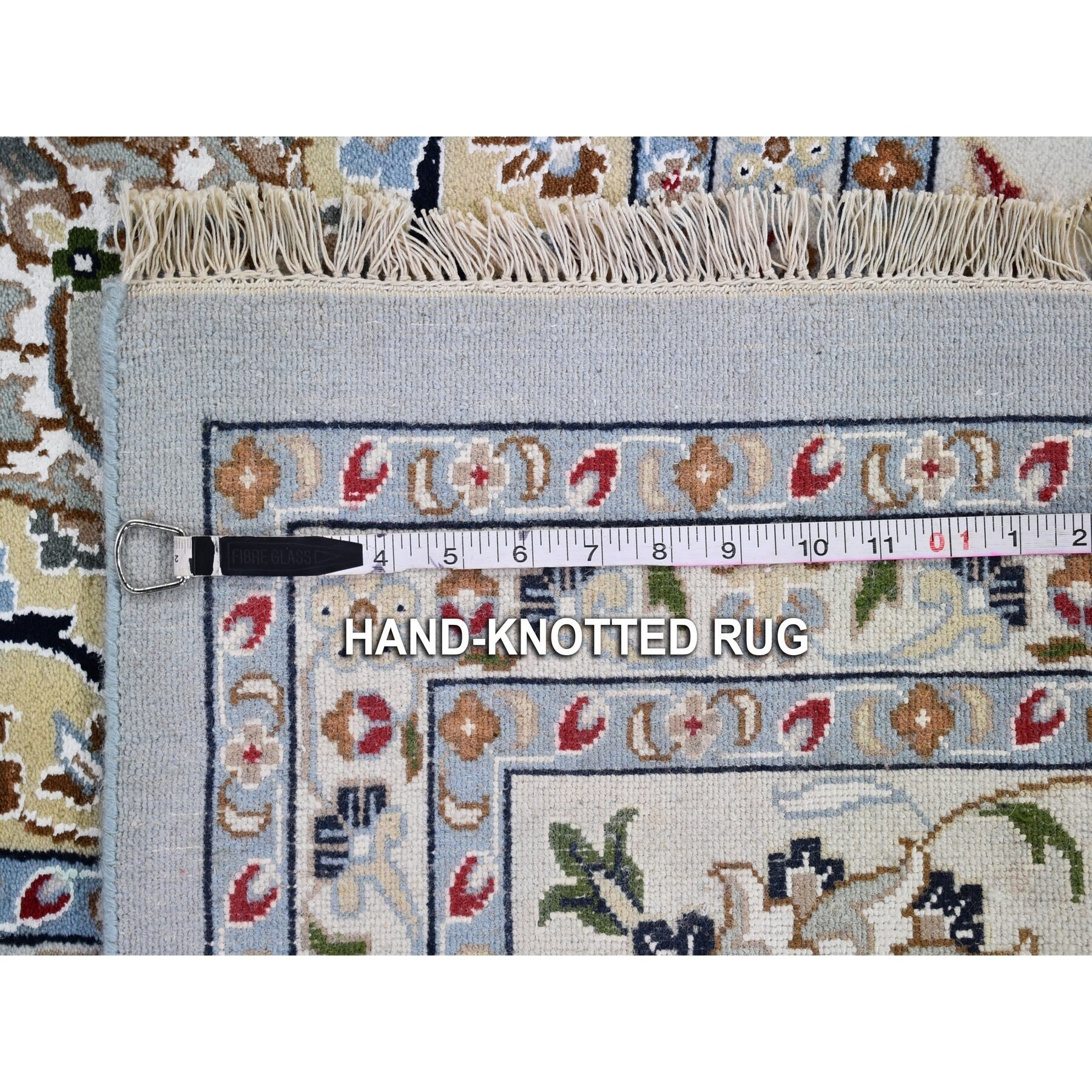 Hand Knotted Blue Fine Oriental with Wool & Silk Oriental Rug (10' x  14') - 10' x 14' - On Sale - Overstock - 33722256