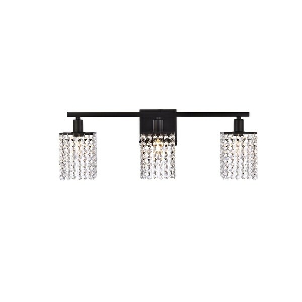 Phoenix 3 Light Bath Sconce with Clear Crystals. Opens flyout.