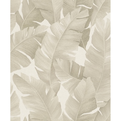 Attalea Beige Palm Leaf Wallpaper - 20.9 x 396 x 0.025