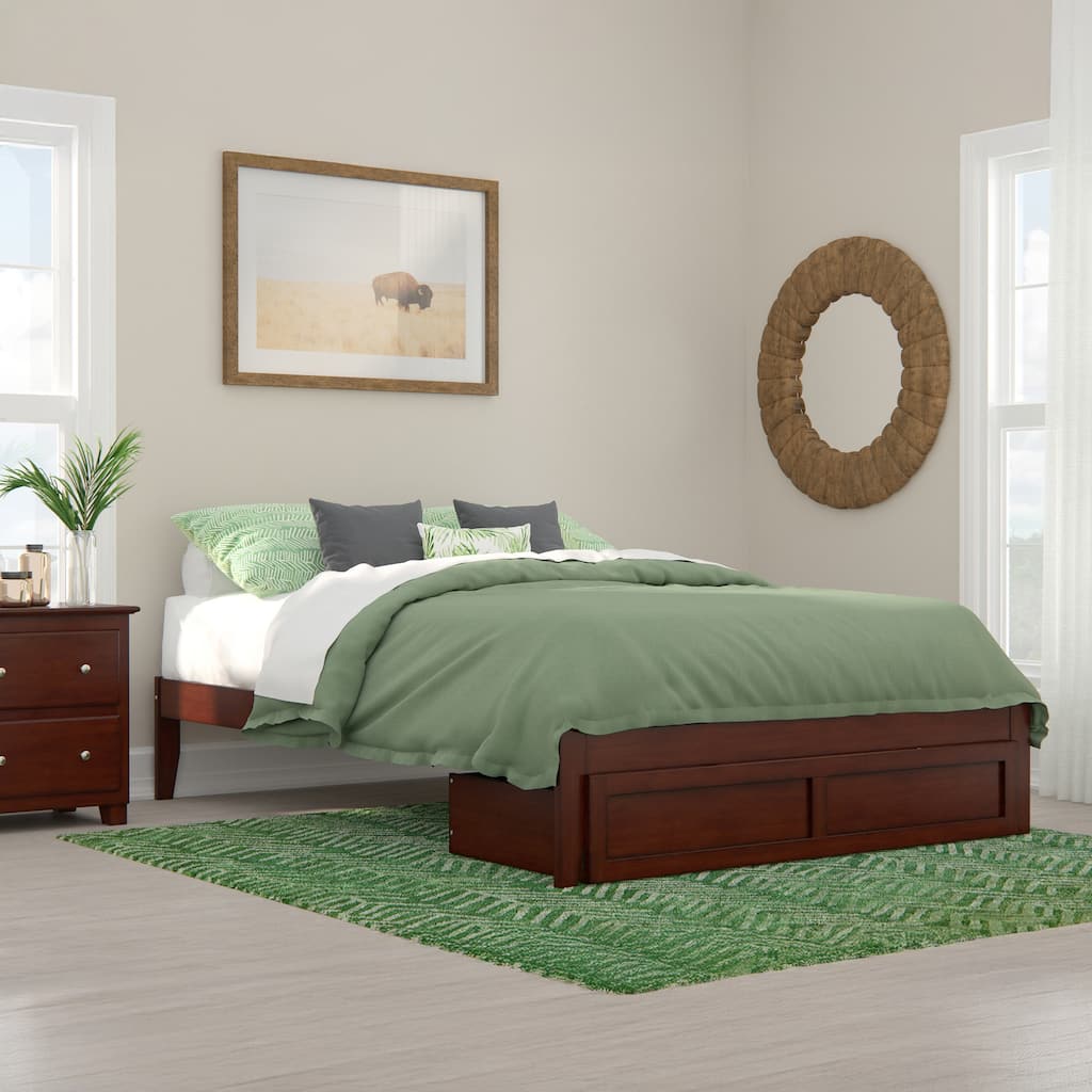 AFI Colorado Platform Bed with Foot Drawer and Charging Station