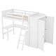 preview thumbnail 8 of 21, Wooden Twin size Loft Bed with Desk, Shelves and Wardrobe