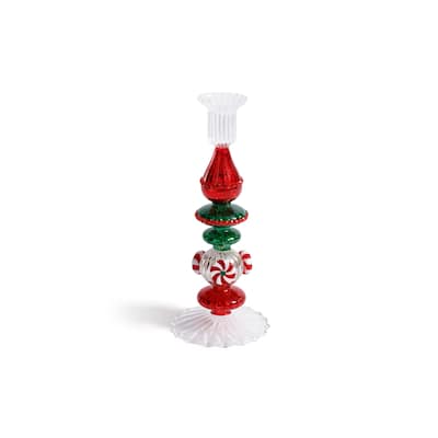 Holiday 9" Tall Mercury Glass Taper Candle Holders, Set of 4