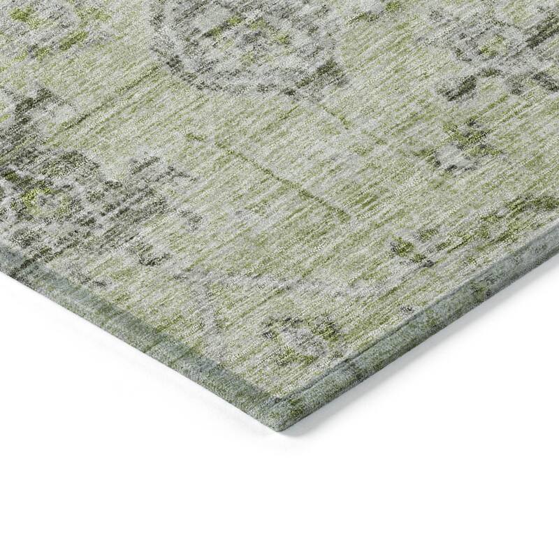 HomeRoots Damask Traditional Rectangle Outdoor Rug
