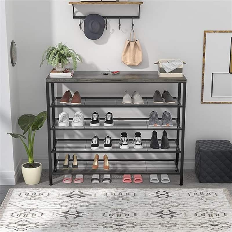 Industrial Shoe Storage Organizer - 36.7"D x 11.8"W x 39.4"H