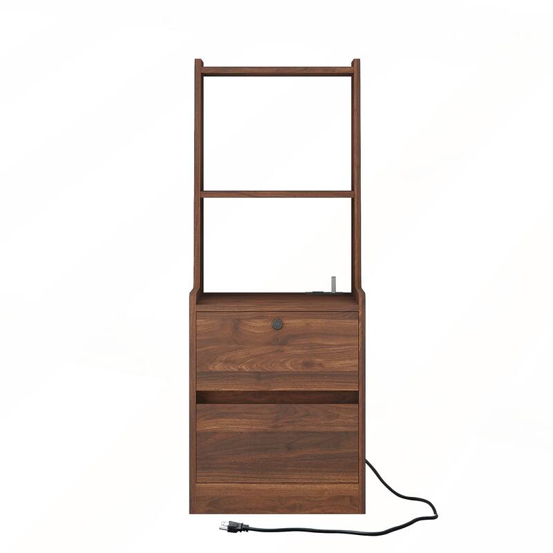 Nightstands Set of 2 with Charging Station for Bedroom