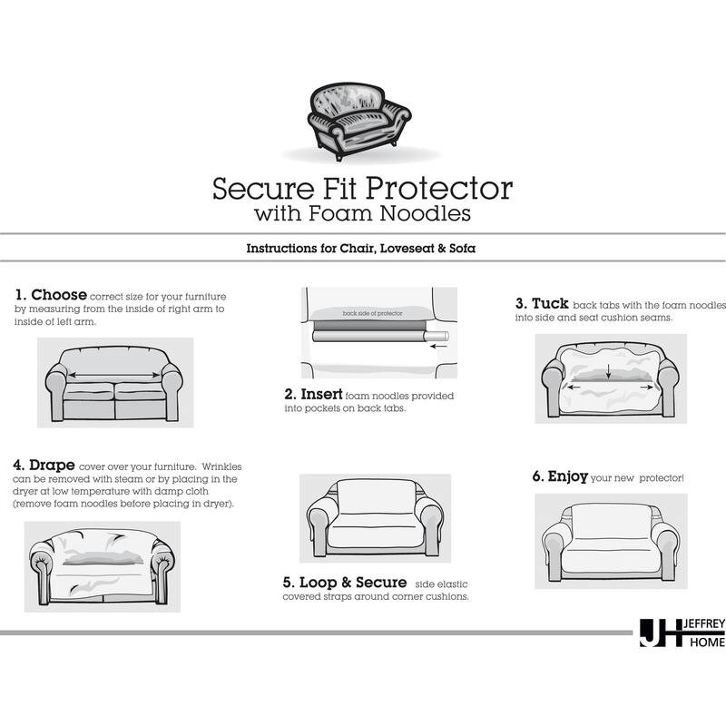 Belmont Leaf Secure Fit Sofa Furniture Cover Slipcover