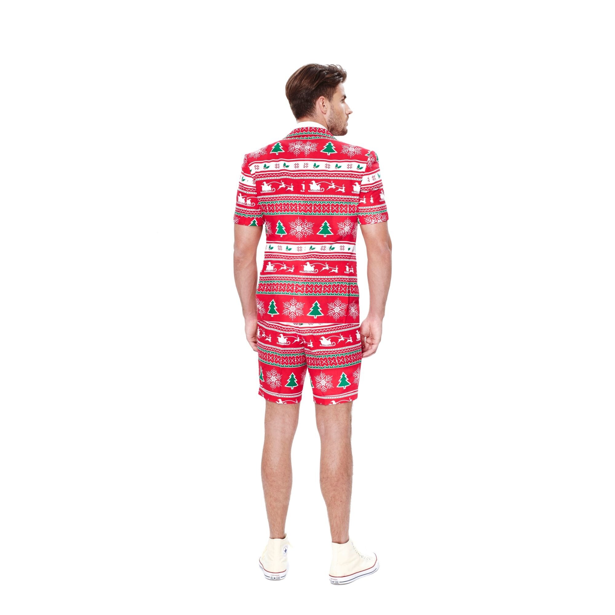 Shop Red And White Winter Wonderland Men Adult Christmas Suit