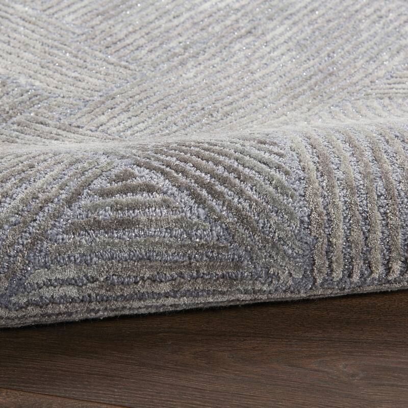 Michael Amini Abstract Linear Shimmer Area Rug