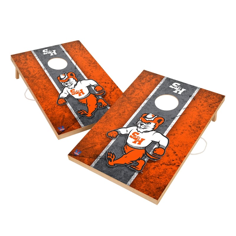 Vintage Sam Houston State Regulation 2x4 Cornhole Set