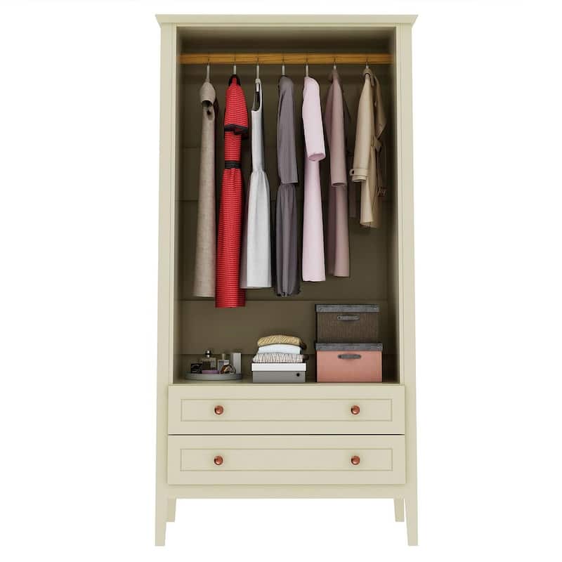Manhattan Comfort Crown Full Wardrobe with Hanging and 2 Drawers