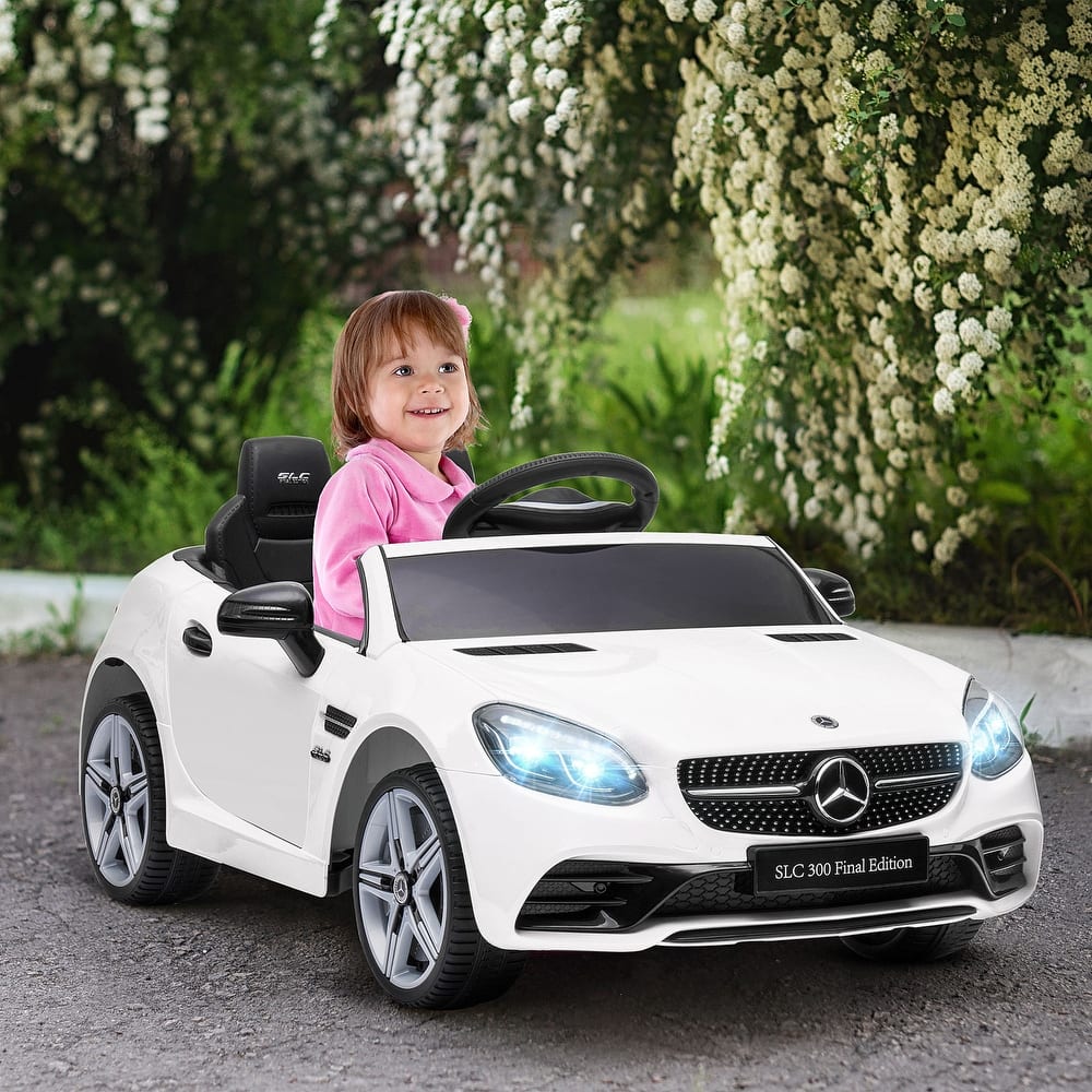 Aosom Mercedes SLC 300 Licensed Kids Electric Car with Remote Control, 12V Battery Powered Kids Ride on Car