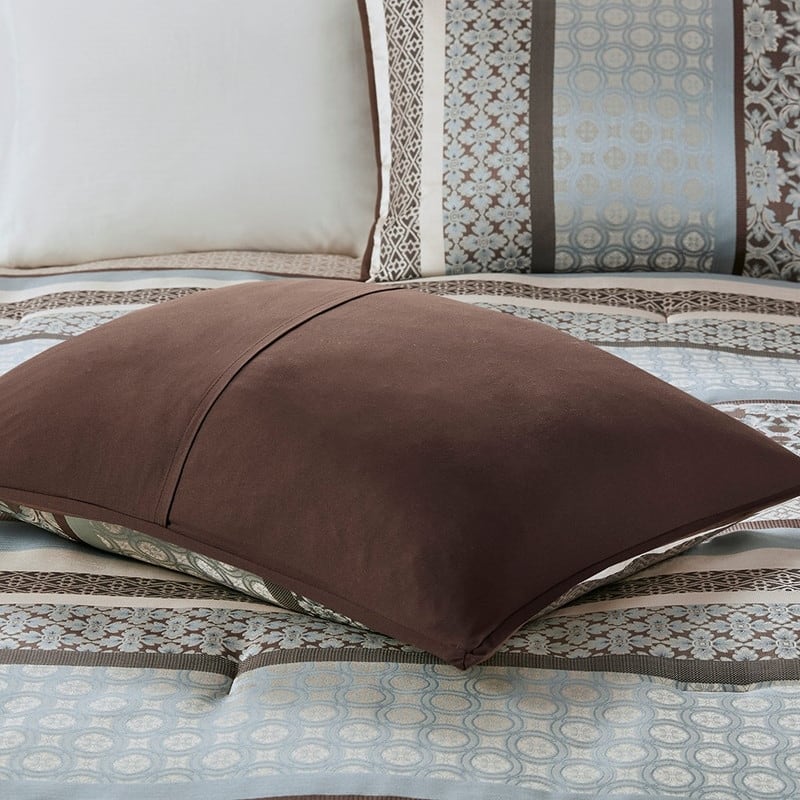 7-Piece Jacquard Comforter Set - Elegant Traditional Bedding Ensemble