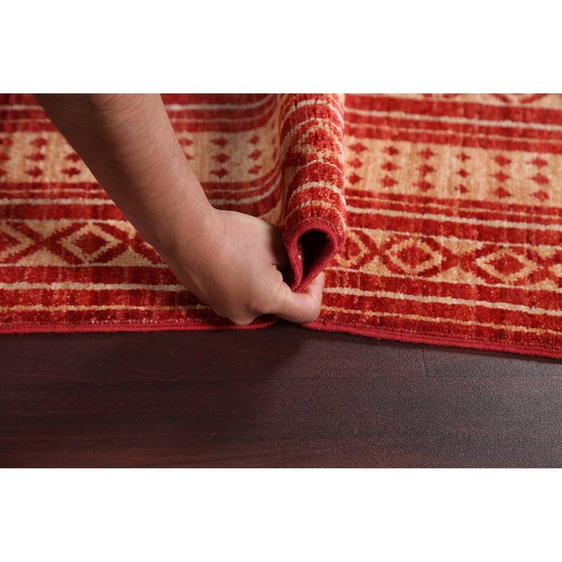 Tribal Gabbeh Kashkoli Oriental Wool Area Rug Handmade Office Carpet - 5'7" x 7'8"