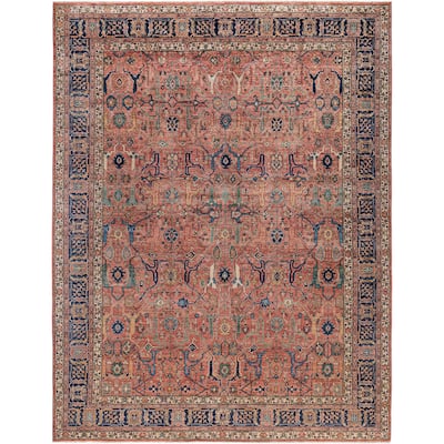 Serapi One-of-a-Kind Hand-Knotted Area Rug - Pink - 9' 1" x 11' 11"