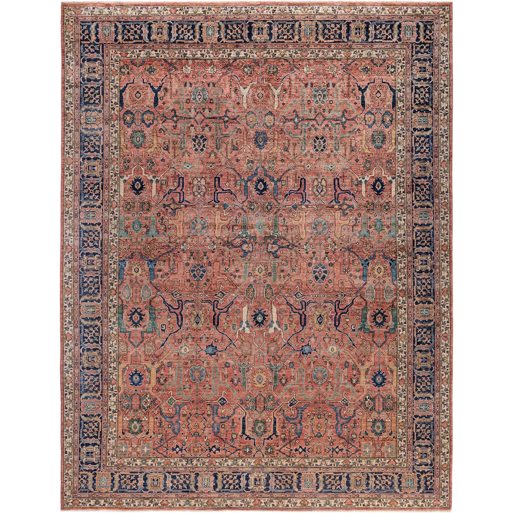 Serapi One-of-a-Kind Hand-Knotted Area Rug - Pink - 9' 1" x 11' 11"