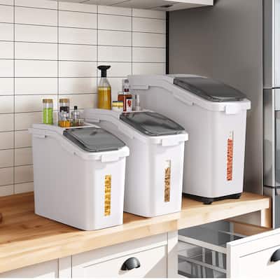 3 Pcs Mixed Set Ingredient Bin PP Shelf Storage Bins - 3 Pcs Mixed Set