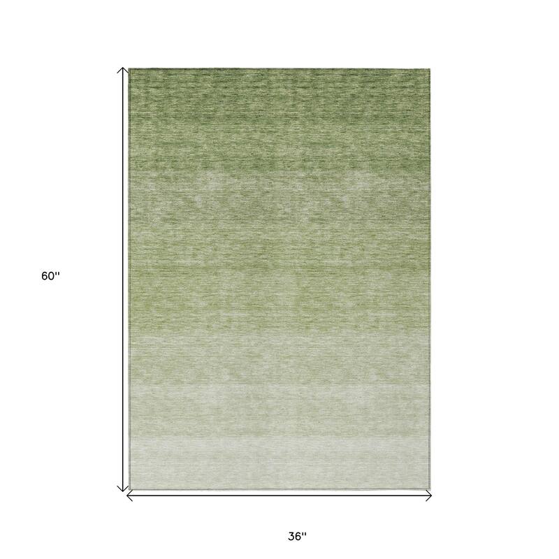HomeRoots Ombre Transitional Rectangle Outdoor Rug