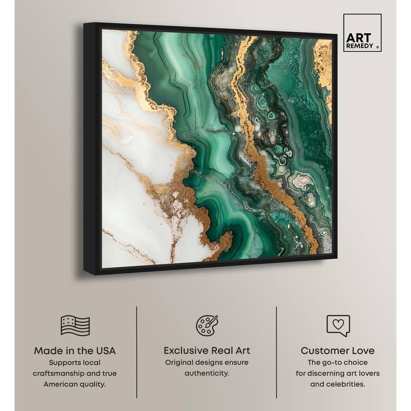 Malachite Majesty Canvas by Art Remedy