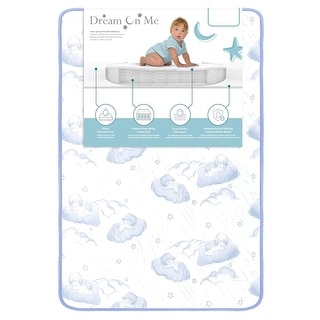 Dream On Me 2-in-1 Breathable Pocket Coils Inner Spring Portable Crib Mattress