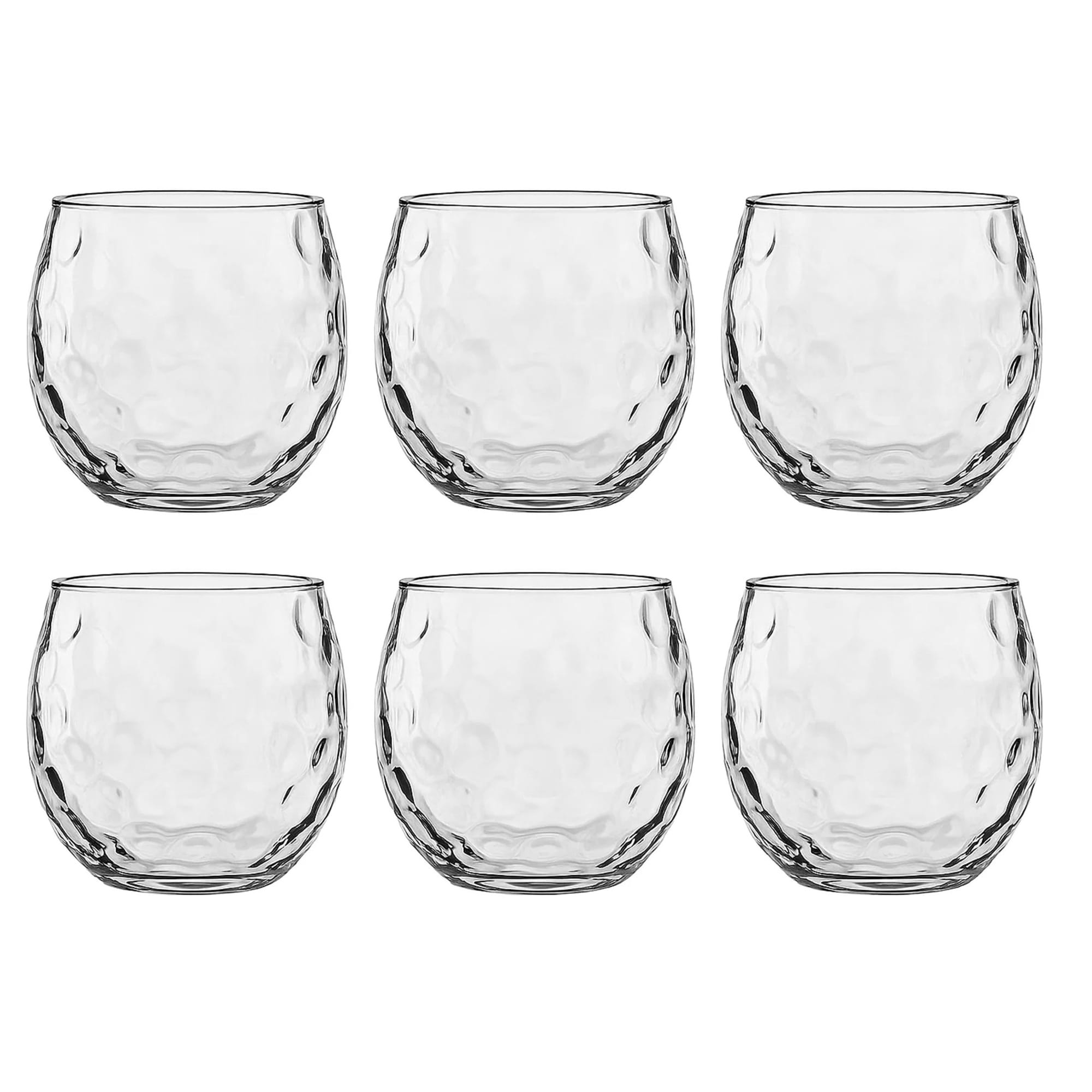 Abode Homewares Chill Acrylic Roly Stemless Wine Glass - Clear - Set of 6