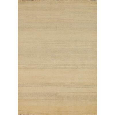 Striped Modern Gabbeh Oriental Foyer Rug Handmade Wool Carpet - 3'3"x 4'11"