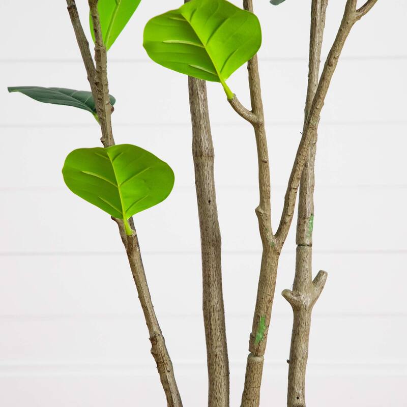 7-ft Artificial Minimalist Audrey Ficus Tree - Green