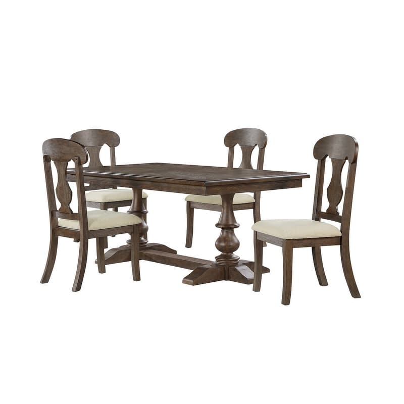 Best Quality Furniture 7pc Small Wood Dining Set