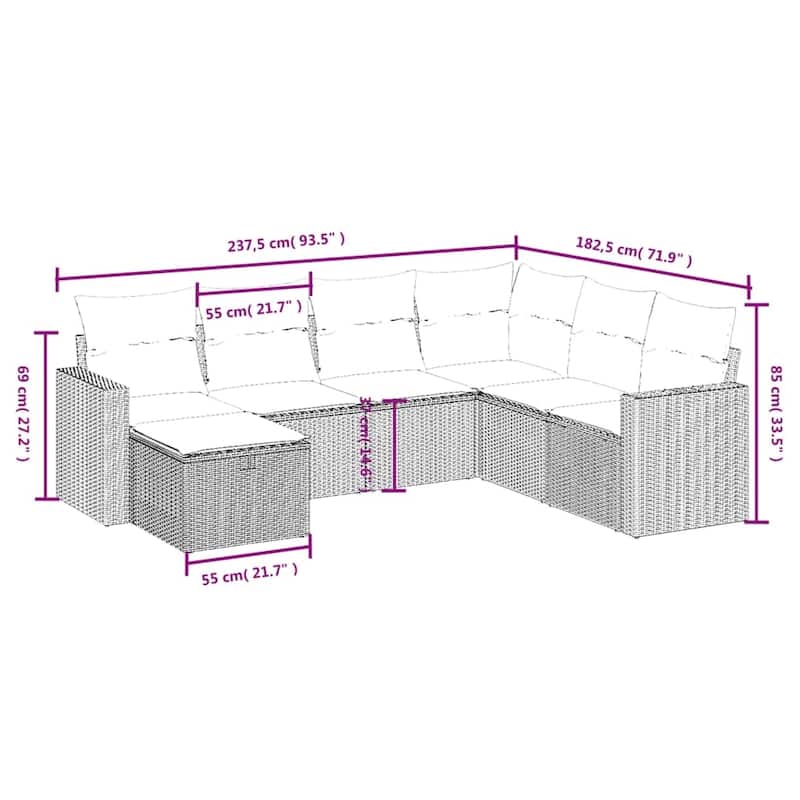 vidaXL Garden Sofa Set