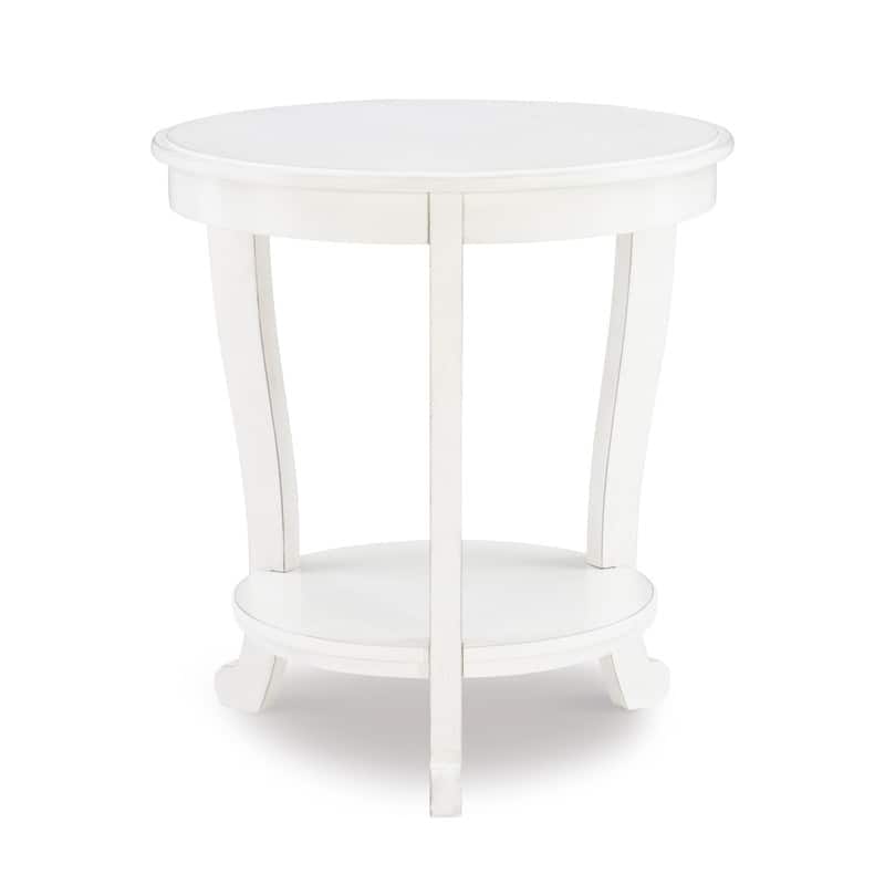 Sacha Round Side Table - White