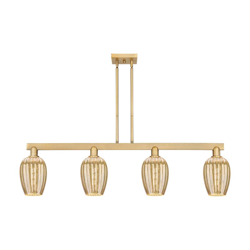 Innovations Lighting Urban Downtown - Preston - 4 Light 48" Flute Shade Stem Hung Island Light