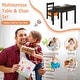 preview thumbnail 9 of 8, Gymax Kids Table and Chair Set Wood Activity Study Desk w/ Storage