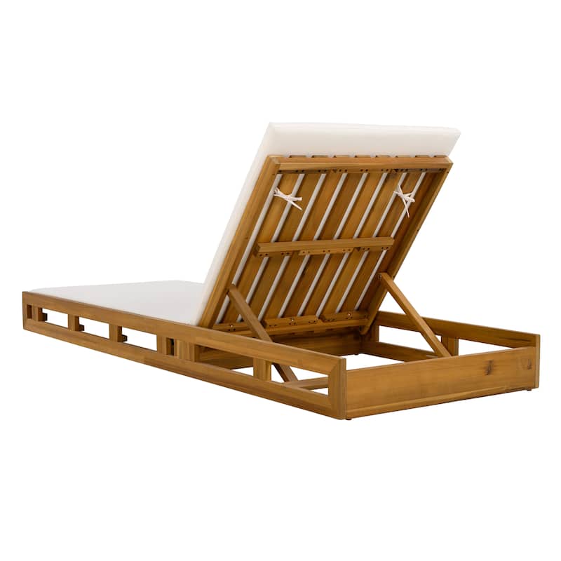 Outdoor Patio Chaise Lounge Chairs Adjustable Backrest Lounge Chairs with Water-repellent Cushions for Poolside Balcony Garden
