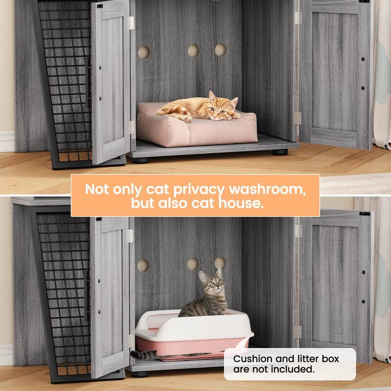 Double Layer Cat Litter Box Furniture