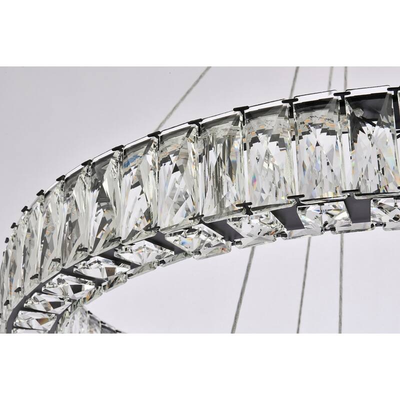 Indigo Home 28 inch LED double ring chandelier