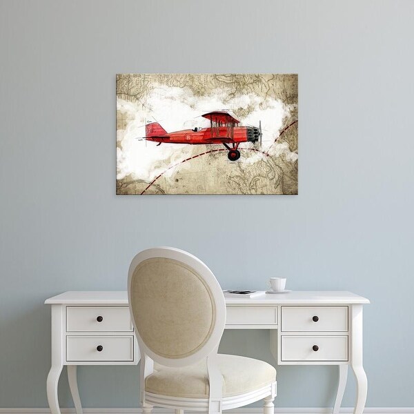 Easy Art Prints GraphINC Studio's 'Biplane 3' Premium Canvas Art