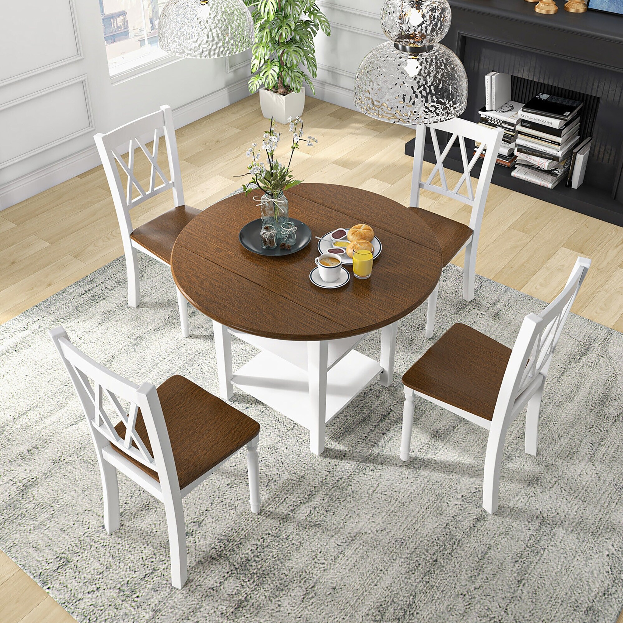 Gymax 5 piece dining set sales