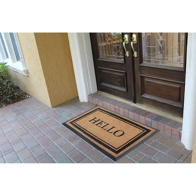 A1HC Natural Coir & Rubber Door Mat, 30x48, Thick Durable Doormats for Outdoor Entrance