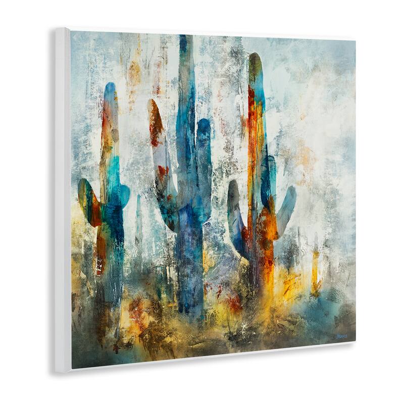 Stupell Abstract Cacti Silhouettes Vibrant Succulent Colors Wood Wall Art