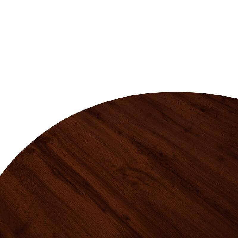 Ravenna 47" Modern Solid Wood Round Top Dining Table With X-Shape Powder Coated Metal Legs for Dining Room & Kitchen