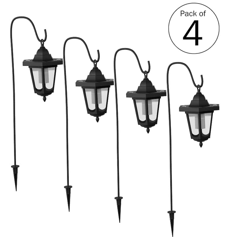 Pure Garden Hanging Solar Coach Lights with Hanging Hooks