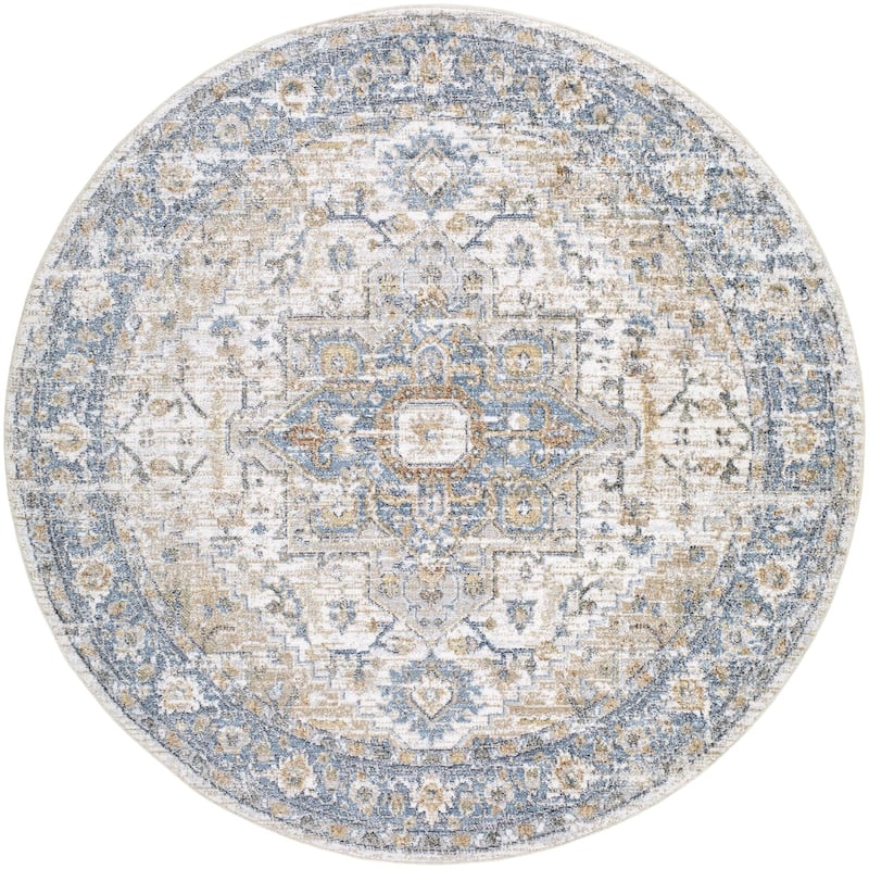 Livabliss Lillian Traditional Medallion Washable Area Rug