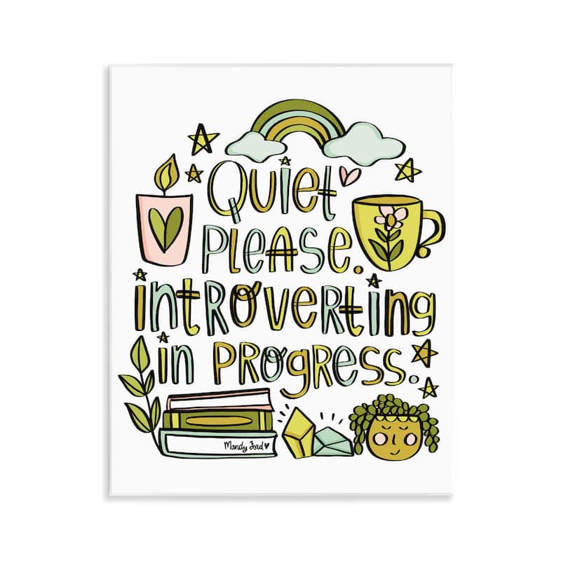 Stupell Introverting In Progress Wall Plaque Art Design By Mandy Ford Art + Illustration - 11 x 14