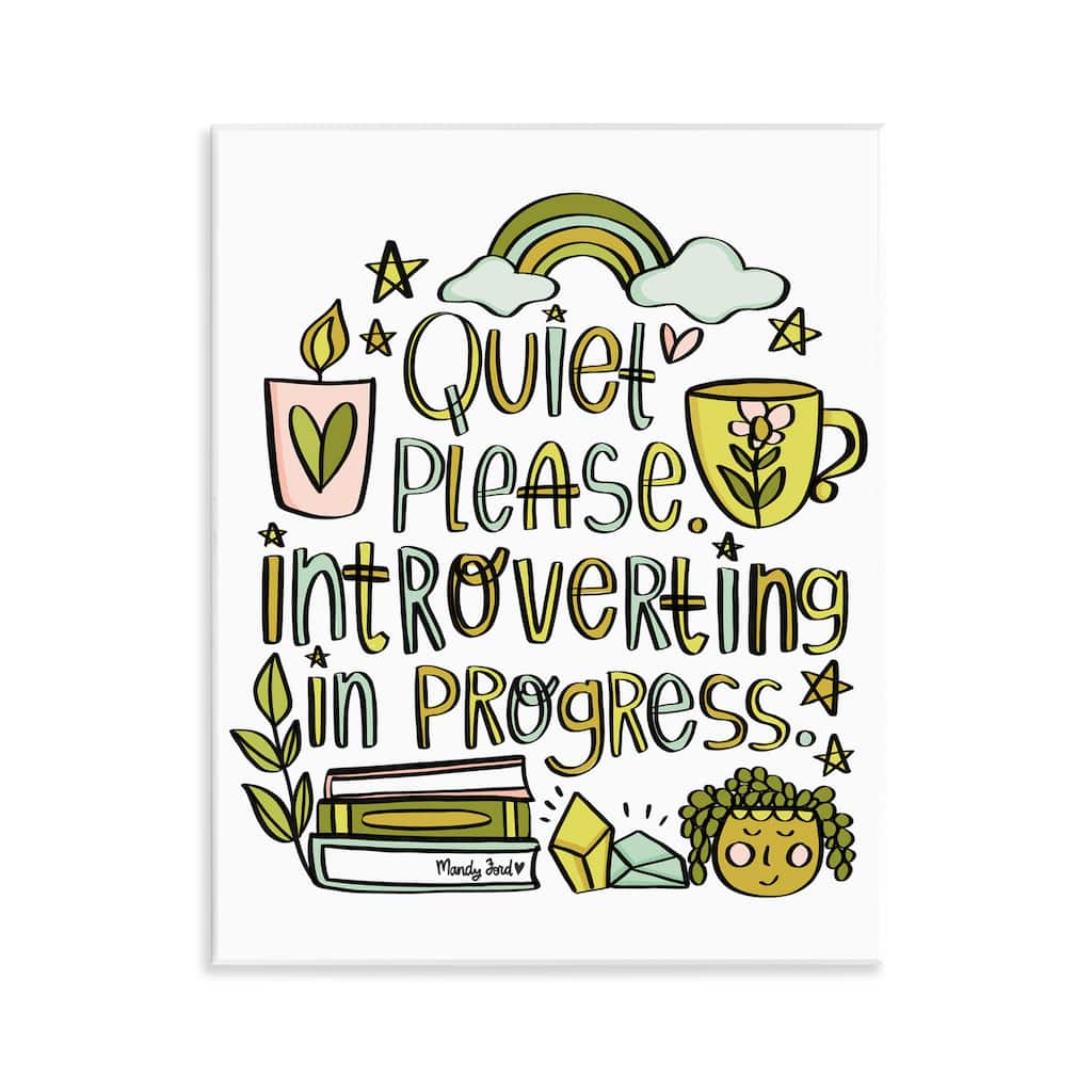 Stupell Introverting In Progress Wall Plaque Art Design By Mandy Ford Art + Illustration