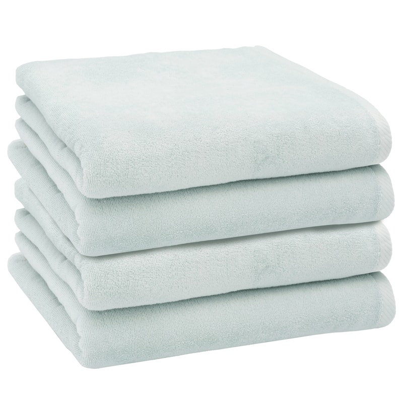 Authentic Hotel and Spa 100% Turkish Cotton Ediree Bath Towels- Set of 4 - Aqua